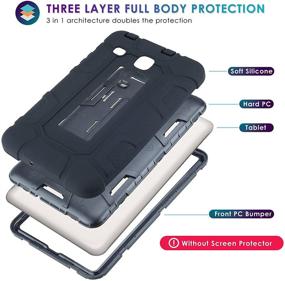 img 2 attached to DETUOSI Shockproof Full Body Kickstand Protective Tablet Accessories for Bags, Cases & Sleeves