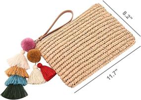 img 3 attached to Janine Colored Clutch Wristlet Tassels Women's Handbags & Wallets