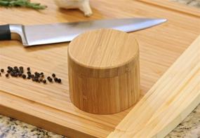 img 3 attached to 🌿 Eco-Friendly Round Bamboo Salt Box: 100% Organic, Professional-Grade Salt Storage Container, Top Choice on the Market.