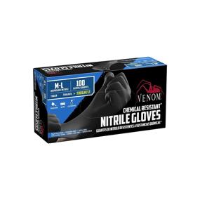 img 2 attached to 🧤 Ultimate Protection: Venom Chemical Resistant Disposable Nitrile Gloves