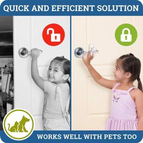 img 1 attached to Enhanced Childproof Door Lever Lock (Pack of 3) - Toddler-Proof Doors with Ease. Smooth One-Handed Operation for Adults. Sturdy ABS with Resilient 3M Adhesive. Effortless Installation, Tool-Free Design.