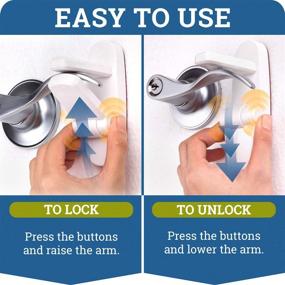 img 3 attached to Enhanced Childproof Door Lever Lock (Pack of 3) - Toddler-Proof Doors with Ease. Smooth One-Handed Operation for Adults. Sturdy ABS with Resilient 3M Adhesive. Effortless Installation, Tool-Free Design.