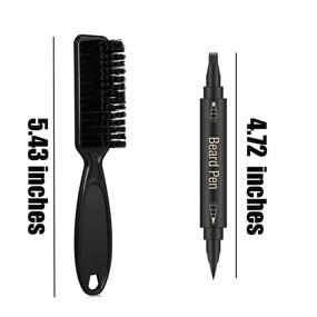 img 3 attached to 🧔 MIKEBE Black Beard Pencil Filler Kit for Men - Water Proof, Long Lasting & Natural Coverage - Ideal Gift for Boyfriend, Husband, Father - Includes Bristle Brush