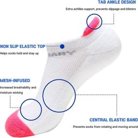 img 3 attached to 🧦 Premium Tom & Mary Women's Athletic Cotton Ankle Socks: Golf, Running, & All-Purpose - Breathable & Double Cushioned (6 Pairs)