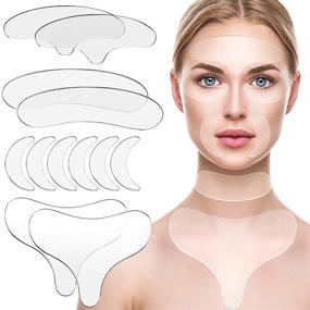 img 4 attached to Set of 12 Reusable Silicone Chest Pads, Neck Pads, Forehead Pads, Cleavage Pads, and Eye Pads for Better Skin Care - Ideal for Women and Girls