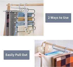 img 3 attached to Furmenic Hangers Non Slip Organizer Trousers Storage & Organization