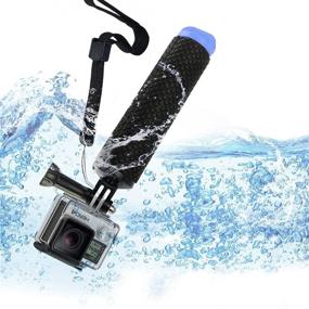 img 1 attached to 📷 Таинственный синий водонепроницаемый плавающий ручной держатель для камер GoPro Hero Session и Pro – аксессуары для подводного съемки и дайвинга с функцией подводной селфи-палки.