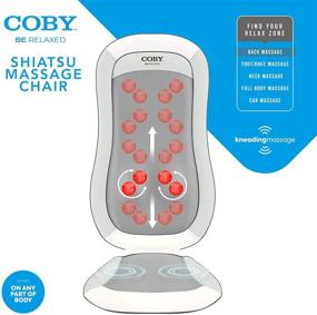 img 1 attached to 🌟 Coby Shiatsu Massage Cushion with Heat for Full Body Pain Relief - Deep Tissue Kneading Therapeutic Chair Pad for Back, Shoulder, Waist & Thighs, Soft 3D Rolling Balls & Vibrating Seat