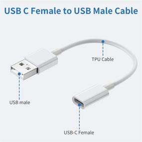 img 3 attached to 🔌 3-пак USB C Female к USB Male Адаптер, Type C к USB A Зарядное устройство Адаптер, Совместим с iPhone 11 12 Pro Max, iPad 2018, Samsung Galaxy Note 10, S20 Plus, S20+, Ultra, Google Pixel 4, 3 XL (Белый)