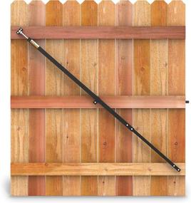 img 4 attached to 🔒 Enhance Your Outdoor Space with True Latch Telescopic Gate Brace - Versatile Wood Privacy Fence Anti Sag Kit - Extends from 40" to 74" - Premium Gate Hardware Kit for Yard Wooden Fence Gates - 1 PATENTED USA Made Brace