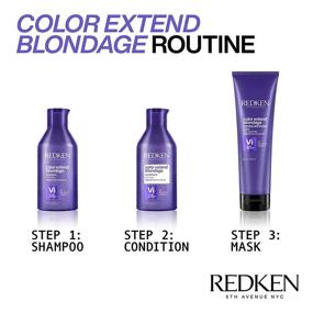 img 1 attached to Маска для волос Redken Color Extend Blondage Express Anti-Brass: Оптимальный тонер для выделенных волос блонд - Ультра-пигментированная фиолетовая маска для волос