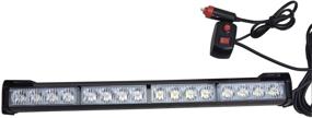 img 3 attached to 🚨 Wecade 18" 16 LED Emergency Traffic Advisor Strobe Light Bar - Amber/White | High Visibility Vehicle Warning Light