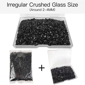 img 3 attached to 💅 100g Irregular Metallic Chips Sprinkles of Crushed Glass - Chunky Glitter Nail Sequins for DIY Nail Arts, Epoxy Resin Filler, Scrapbooking, Jewelry Making Decor in Black