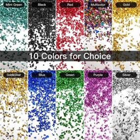 img 2 attached to 💅 100g Irregular Metallic Chips Sprinkles of Crushed Glass - Chunky Glitter Nail Sequins for DIY Nail Arts, Epoxy Resin Filler, Scrapbooking, Jewelry Making Decor in Black