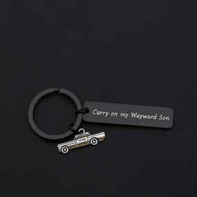 img 2 attached to 🎸 TIIMG Carry On My Wayward Son Keychain - Inspirational Father Gift for Fans