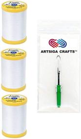 img 3 attached to 🧵 Coats & Clark General Purpose Pure Egyptian Cotton Thread 3-Pack, 225 Yards Each - White Bundle with Crafts Seam Ripper