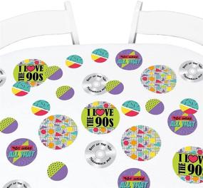img 4 attached to 🎉 90s Throwback Party Confetti - Large Circle Decorations by Big Dot of Happiness - 27 Count