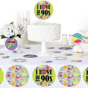 img 1 attached to 🎉 90s Throwback Party Confetti - Large Circle Decorations by Big Dot of Happiness - 27 Count