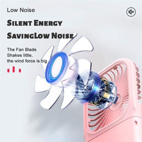 img 1 attached to 🌬️ Portable Hands-Free Neck Fan: Quiet Personal Fan with USB Rechargeable 3000mAh Power Bank - Perfect for Travel, Sports, Home & Office