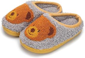 img 4 attached to Cozy and Cute: Zoolar Toddler Slippers for Boys' Winter footwear!