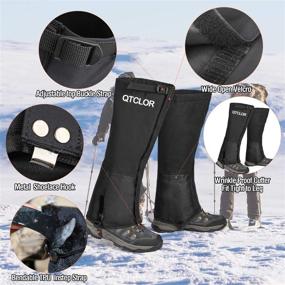 img 2 attached to QTECLOR Leg Gaiters: Waterproof Snow Boot Gaiters for Outdoor Activities