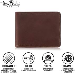 img 1 attached to 👝 Tony Perotti Wallet - Convenient and Stylish Removable Case in Brown