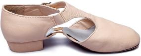 img 1 attached to MSMAX Womens T Strap Leather Dance Women's Shoes