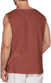 img 2 attached to 👕 COOFANDY Stylish Sleeveless Hippie Cotton Fashion