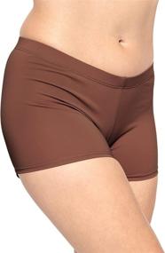 img 4 attached to 🩳 Stretch is Comfort Women's Teamwear Booty Shorts, Nylon/Spandex Blend