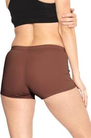 img 2 attached to 🩳 Stretch is Comfort Women's Teamwear Booty Shorts, Nylon/Spandex Blend