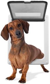 img 4 attached to 🚪 Weebo Pets Medium Breed Locking Pet Door - Convenient 11" x 9" Opening with Sturdy Hard Plastic Flap