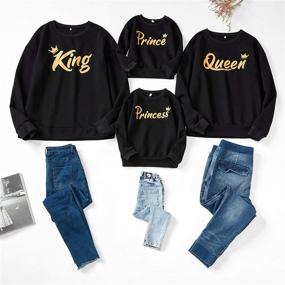 img 3 attached to 👑 PopReal King Queen Matching Couple Shirts: Perfect Valentine's Day Outfits for the Whole Family