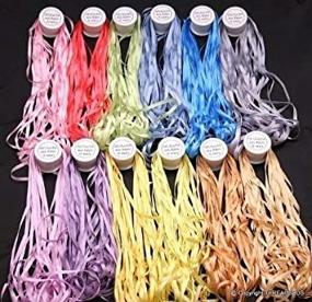 img 1 attached to 🧵 Enhanced 7mm Silk Embroidery Ribbons - 12 ThreadNanny Spools | 100% Pure Silk | 10 Meters per Spool