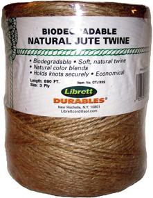 img 1 attached to 🌿 Premium Biodegradable Jute Twine - 890 FT - Eco-Friendly & Durable - 32oz - 3 Ply