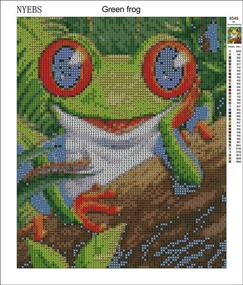 img 2 attached to 🐸 NYEBS 5D DIY Diamond Painting Kit for Kids - Lovely Frog Rhinestone Embroidery, Round Drill Animal Design, 10X12 inches, Ideal for Wall Decoration