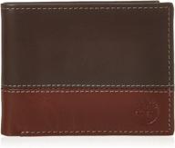 💼 men's timberland hunter leather passcase trifold wallet – ideal card case and money organizer logo