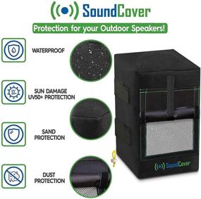 img 2 attached to Pair of Waterproof UV Protection Speaker Covers for C-Bracket Mounted Outdoor Speakers - Ideal for Non-Powered Speakers!