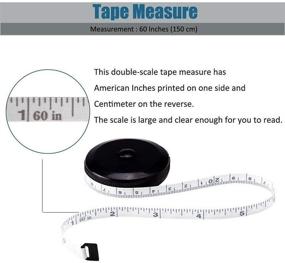 img 2 attached to 📏 Retractable Body Measuring Tape - Tailor Sewing, Medical Craft, Cloth Fabric - Flexible, Portable Pocket Size for Kids - 60-inch 1.5 Meter - Blue Purple Pink