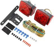 🚤 12v submersible trailer tail lights for boat truck rv marine under 80 inch - artilife pair rear led, waterproof ip68, left and right kit logo