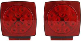 img 2 attached to 🚤 12V Submersible Trailer Tail Lights for Boat Truck RV Marine Under 80 Inch - Artilife Pair Rear LED, Waterproof IP68, Left and Right Kit