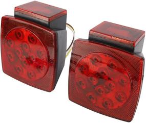 img 1 attached to 🚤 12V Submersible Trailer Tail Lights for Boat Truck RV Marine Under 80 Inch - Artilife Pair Rear LED, Waterproof IP68, Left and Right Kit