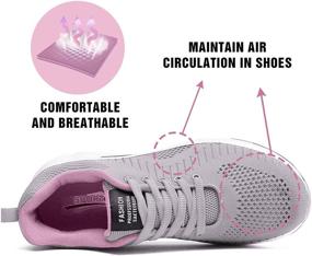 img 1 attached to PAMRAY Athletic Running Breathable Sneakers Women's Shoes and Athletic