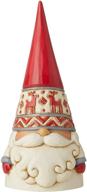 🎅 enesco jim shore heartwood creek nordic noel reindeer hat gnome wonders at work figurine, 2.17" h, off-white, red, grey logo