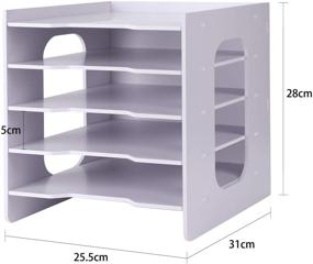 img 2 attached to 🗂️ Organize and Declutter with our Desk Paper Storage Tray 5 Tier – Perfect for Office, School, and Home Use!