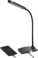 💡 tw lighting ivy20-40bk ivy led desk lamp with usb port - super bright small desk lamp for home office, perfect as study lamp or bedside reading light (black) логотип