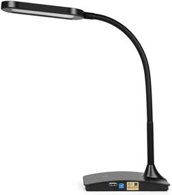 img 3 attached to 💡 TW Lighting IVY20-40BK Ivy LED Desk Lamp with USB Port - Super Bright Small Desk Lamp for Home Office, Perfect as Study Lamp or Bedside Reading Light (Black)