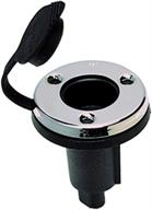 ⚡️ perko 1045p0sdp waterproof snap-on cover 2-pin plug-in type - stainless steel face, black polymer body логотип