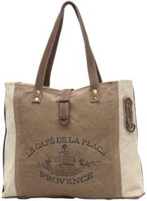 img 1 attached to 👜 Stylish and Eco-Friendly: Myra Bags Provence Upcycled Canvas Tote Bag S-0939 – An Ideal Companion for Fashionable & Sustainable Carrying