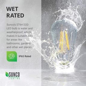 img 1 attached to Brighten Up Your Space with Sunco Lighting 4 Pack ST64 LED Bulb: Energy-Efficient and Long-Lasting Illumination