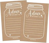 👶 rustic new parent advice cards: fun baby shower game & keepsake! boy/girl co-ed couples gender reveal activity ideas logo